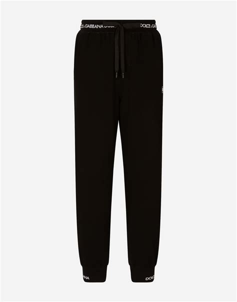 dolce gabbana jogginghose herren|Jogginghose aus leichtem Nylon in Schwarz für Herren.